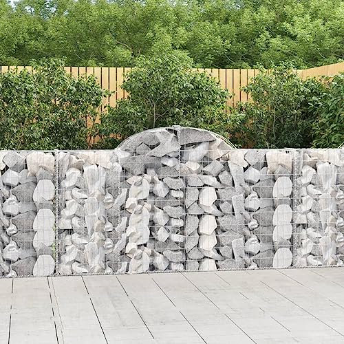 Hochbeet Schmal,Blumenkasten Balkon gabionen Mit Hochbogen 30stk. 200x30x100/120cm Verzinktes Eisengeeignet Für Garten, Eingang, Wohnzimmer, Korridor, Büro, Balkon, Außenbereich