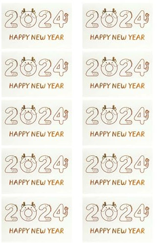 Kingke 10 Stück 2024 Chinesische Neujahrs Drachen Grußkarte Bronzing Postkarte Handgefertigte Neujahrskarten Für Party Geschenk Bevorzugung Lieferungen Neujahrs Grußkarte
