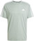adidas Herren Train Essentials 3-Stripes Training Tee, Silver Green/White, M Tall