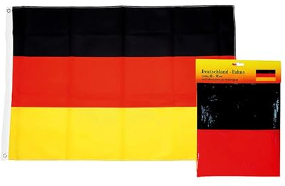 Seaside No.64 - Deutschland Flagge Messingösen - Strapazierfähige Fahne für Fahnenmast - Europameisterschaft 2024 Fanartikel - Fußball Deko Accessoire - In-und Outdoor (Flagge 90 x 150 cm)