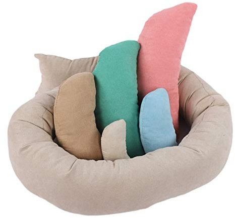 Newborn Photography Posing Pillow, Photography Prop Posing Beans Bag, Soft Baby Donut Pillows Set for Professional Photo Props 1 to 3 Months Unisex