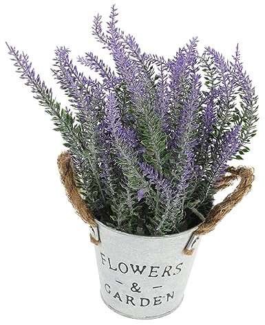 GREENADSCAPE Künstliche Lavendel-Bonsai-Pflanze Dekoration Keine Tägliche Wartung Gefälschte Topfpflanze Für Gefälschte Bonsai-Ornamente