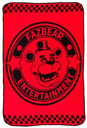 Silver Buffalo Five Nights at Freddy's Special Delivery Fazbear Entertainment 45 x 60 Fleece Throw, Soft and Cozy Blanket, 185 GSM