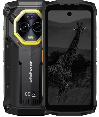 Ulefone Armor Mini 20 Pro 5G Teléfono Movil Resistente, 4,7'' HD+, 16GB+256GB(2TB), Carga Inalámbrica Android 14, 33W 6200mAh, Visión Nocturna 64MP, NFC/GPS/5G Dual Sim/Movil Irrompible/IP69K