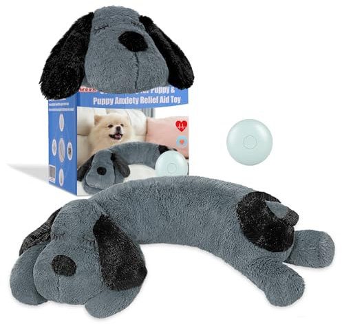 WEOK Herzschlag-Spielzeug für Hunde - Komfort-Kuschelkissen, zur Linderung von Angstzuständen, beruhigende Hilfe, Schlafhilfe, für mittelgroße Hunde