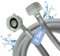 D.I. Accessa Tuyau d'eau de 2.5m Tuyau d'arrivée d'eau 3/4 pouces droit/angle 90 degrés pour lave-linge lave-vaisselle 2556644 Compatible avec EUROMAID Lave-vaisselle E14DWX Midea