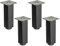 4 pièces SOTECH Pieds de meuble ZULU 38 x 38 x 150 mm noir mat, charge admissible 100 kg par pied, pieds de vitrine Pieds de socle Pieds d'armoire