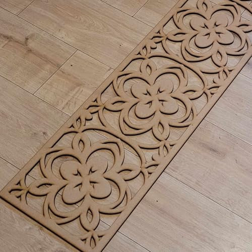 Moroccan Mandela Column Decorative Screen for Radiator Cabinets | Laser-cut Panel | 1FT x 4FT | 3mm/6mm | Home Decor and Wall Art 001 (3mm MDF)