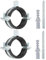 PATIKIL 1.7-2/44-50mm Split Ring Pipe Hanger, 2 Pcs Heavy Duty Adjustable Pipe Bracket Clamp Galvanized Iron Wall Ceiling Mount Pipe Strap Support with Screws & Expansion Tube, Black