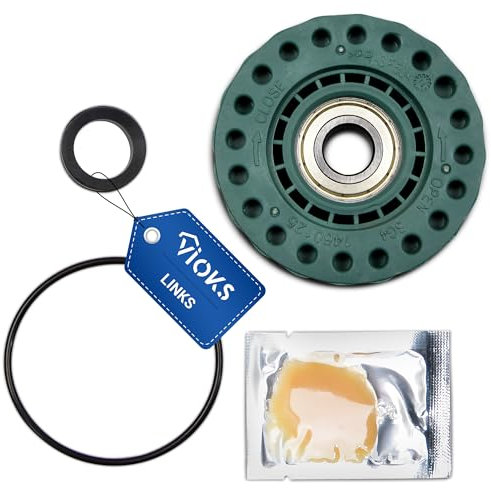 VIOKS Lagerung Links Ersatz für AEG Elеctrolux Zanker Zanussi 4071430963 4055070751 - Waschmaschine Lagersatz inkl. Kugellager, Dichtung, O-Ring, Fett für Antriebsgegenseite Waschmaschine Toplader