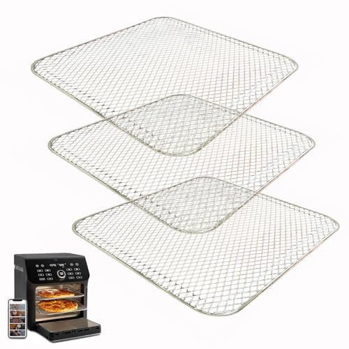 ALJ 3 x Air-Fritteusen-Ofen-Gitterrost für Cosori 10QT Luftfritteuse, Toaster, Premium-Dörr-Rack, Regal, Gitter, Grillpfanne, Crisper-Kochplatte, Einsatzrost für Cosori Luftfritteuse,