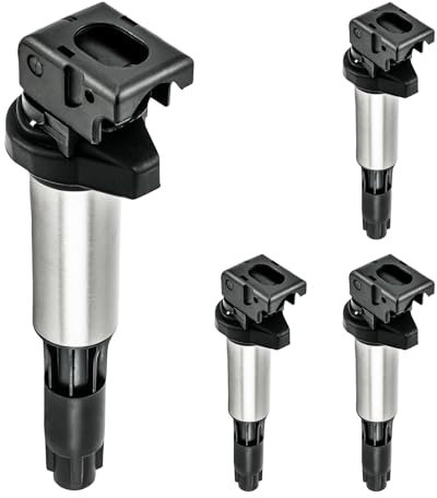 Fesuda 880107 Zündspule, 4 Stück Zündmodule kompatibel mit BMW 1er/2er Coupe/3er Compact/3er Cabrio/3er Coupe/3er Touring/3er/5er/X1/X5 (2000-2015)