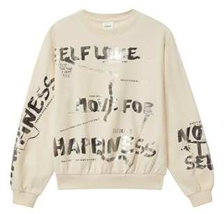 s.Oliver Kuscheliges Oversize Sweatshirt mit Folienprint