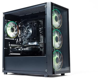 GTR Gaming PC | Intel Core i5 12400F | RTX 5060 8GB | 16GB DDR4 3200MHz | 1TB NVMe SSD | 600W 80+ Bronze PSU | Windows 11 | WiFi | ARGB Glass-Black Case
