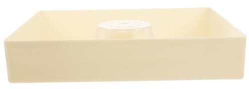 ibasenice Futterspender mit Deckel Zahngelb und Praktische Tränke für Honigbienen Leicht zu Reinigen Sicherer Quadratischer Top Design für Effizientes Füttern und Vielseitige