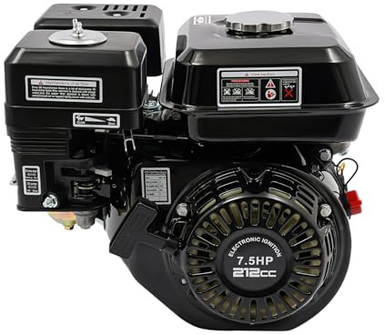 Motor de gasolina de 7,5 CV, 4 tiempos, un solo cilindro, motor de kart, motor fijo, 3600 rpm, refrigerado por aire para bombas de agua, kart, hidrolavadora y leñadora