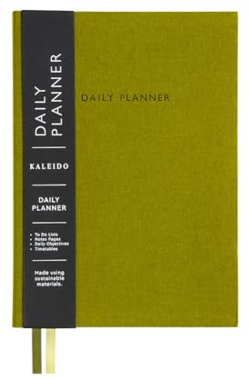 Ohh Deer To Do List Notebook | A5 Notebook & Undated Daily Planner | Hourly Schedule Planner | Productivity Planner, Work Planner & Organiser Notebook | Olive Green