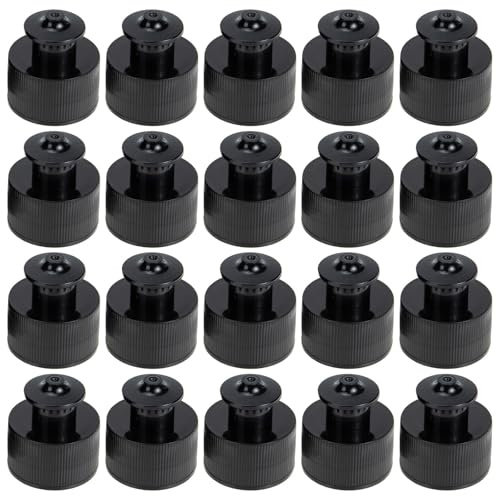 Generic 20 Stück Austauschbare Flaschenverschlüsse mit Push Pull Funktion aus Pe Rund Dicht und Auslaufsicher für Sportflaschen und Haushalt