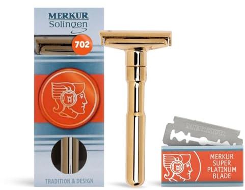 702-003: Merkur Gold -Future rasoio in metallo (finitura dorata)