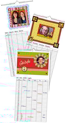 Ursus 5390000 - Blanko Familien-Terminplaner Weiß, aus Tonzeichenkarton, 170g/m², 12 Monatsblätter, Größe 23 x 49 cm, gestaltbarer Wandkalender zum Eintragen, Bemalen und Basteln
