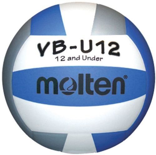 Molten VBU12 Leichter Volleyball, Königsblau/Silber/Weiß, ab 12 Jahren