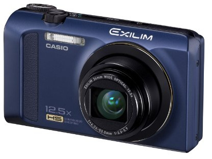 Casio Exilim EX-ZR200 Digitalkamera (16,1 Megapixel, 12,5-fach opt. Zoom, 7,6 cm (3 Zoll) Display, bildstabilisiert) blau