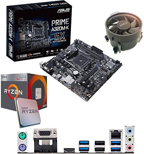 Ryzen 3 3200G 3.6Ghz (Turbo 4Ghz) Quad Core CPU, Prime A520M-K Motherboard Pre-Built Bundle NO RAM