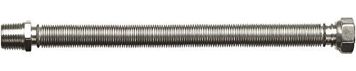 Emiflex INOXESTENS Tubo Giunto Flessibile Estensibile Acciaio Inox per Acqua Riscaldamento 1 L. 200 X 410 mm MF Made in Italy