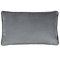 McAlister Textiles Matter Samt | Sofakissen mit Füllung in Silber Grau | 50 x 30cm | erhältlich in 25 Farben | griffester Samt edel paspeliert | pralles Samtkissen
