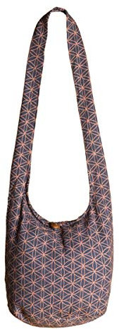 PANASIAM Shoulderbag Flower of Life, in grey, L