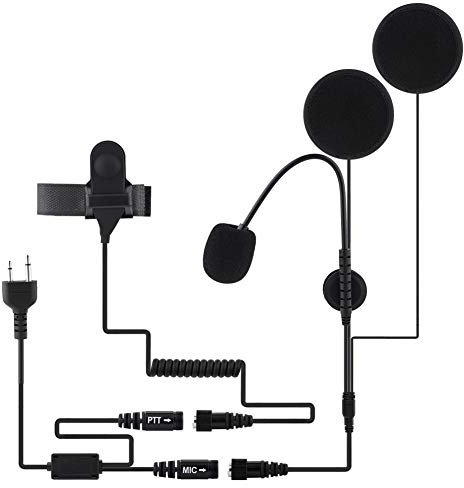 VBESTLIFE Motorrad Helm Walkie Talkie Kopfhörer,Bluetooth Headset mit Mikrofon IC-F21