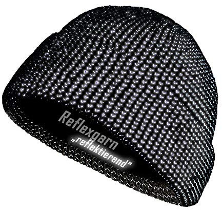 Reflex-Beanie; reflektierende Mütze für Mann, Frau, Kind und Senioren - warm und sicher unterwegs!
