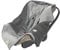 LÄSSIG Baby Strickdecke für Autositz Autositzdecke Einschlagdecke Babyschale 100% Bio-Baumwolle GOTS anthracite