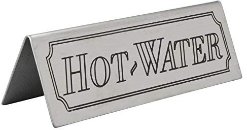 We Can Source It Ltd - Stainless Steel Hot Water Table Signs Table Top Bar Pub Restaurant Cafe