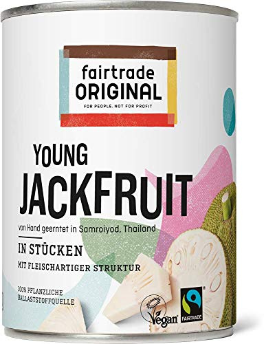 Fairtrade Original - junge unreife Thailändische Fairtrade Jackfruit - in Stücken ~ 550g