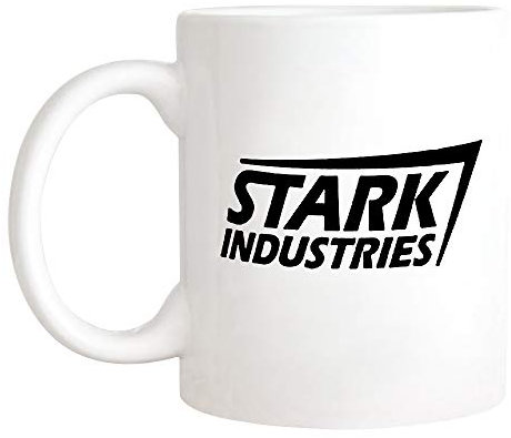 DeepRollingQAQ - Iron Man Tasse, Stark Industries Logo Tasse, Tony Stark Kaffeetasse, 325 ml Neuheit Keramik Kaffeebecher/Tasse