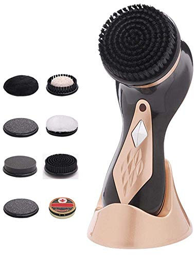 HTYG Cireuse À Chaussures Électrique-Portable Brosse De Poche-sans Fil Poussière Cleaner-Mini Multifonctionnel Brosse Kit De Cirage de Chaussures-en Cuir Soins Kit pour Chaussures Sacs Canapé