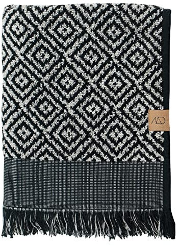 Mette Ditmer [W] Morocco Bath Towel, W70 x L140 cm, Black/White