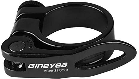 Mimoke Fahrrad Sattelkloben Schnellspanner Sattelstütze Sattel-klemme Sattel-schelle Klemmring Sattelstützenklemme Schnellverschluss 31,8mm 34,9mm für MTB und Rennrad (Schwarz, 31.8MM)