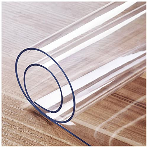 Tischdecke Protector, Anti-Hot Tischmatte Transparente Tischdecken Für Schreibtisch Sofa Tisch Esstisch - Vinyl PVC Rechteck Tischdecke Protector 3mm-90x170cm