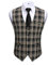 HISDERN Herren Formale Weste Anzugweste Business Weste Slim Fit Vest Suit with 5 buttons Smoking Frack Herrenweste Casual Anzug Hochzeit Retro Elegant Vest Schwarz L