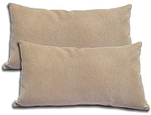 Formalind - 2er Set Sofakissen 50x30cm - 2 Sofakissen mit Füllung und Bezug. Bequeme Couchkissen mit abnehmbaren und waschbaren Bezügen. Weiche Sofakissen im 2er Set. Hellbraun