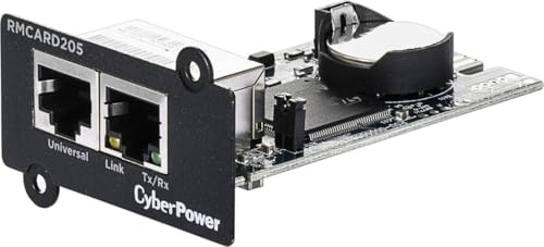 CyberPower RMCARD205 Netzwerkkarte für USV Expansion Port, 10/100Base-TX RJ45, IPv4/IPv6, SNMPv1/v3, Web/CLI, Radius/LDAP, Syslog, Hot-Swap, blau, Fernüberwachung, E-Mail, Plug-n-Play, PowerPanel