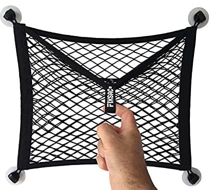 FixSac 2 - Filet de Rangement A Fixer sans PERCER, pour Les Véhicules Utilitaires, Camping-Cars, Mobil Homes, Caravanes, Bateaux … (45 x 40cm)