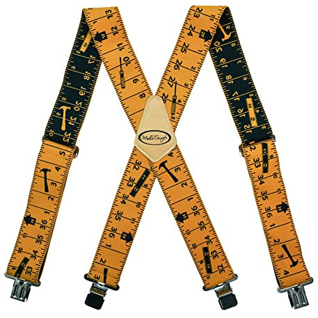 MELOTOUGH Bretelles Homme 5cm Larges,4 Clips Bretelles, bretelle homme Réglable Elastique Résistant