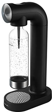 AWA WATER CARBONATOR Machine- Sparkling Water Maker & Soda Maker Machine Metal accents – With BPA Free 1L Bottle,Cordless And Stylish European Design,Compatible With Any Screw-In 60L C02 Cartridges