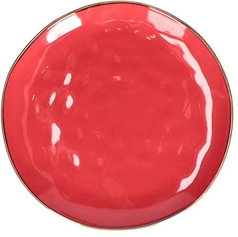 ROSE & TULIPANI MILANO Speiseteller Steingut Teller groß Vintage Essteller Bunt 27cm Concerto (Corallo/Pastell-Rot)