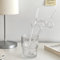 SUREH Lot de 2 pailles en verre réutilisables avec motif cœur - Pailles en verre courbées pour smoothie, cocktail, jus, boissons