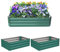 DKIEI 2 Packs Raised Beds Garden Raised Planters, 120x90x30cm Galvanised Steel Powder Coated Metal Raised Garden Kit for Plants Vegetables Flowers & Herbs Growing, Bottomless Planter Green