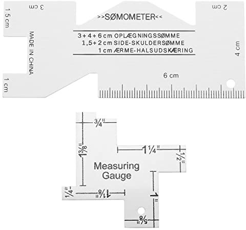 Create idea Ensemble de 2pcs Règles de Couture Jauge de Mesure Règle de Matelassage Précise Outil de Couture Accessoire pour la Couture Broderie Couture Artisanat Traitement Artisanat